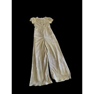 Janie And Jack Gold Lame Jumpsuit Size 12 Girls Glitz And Glamour